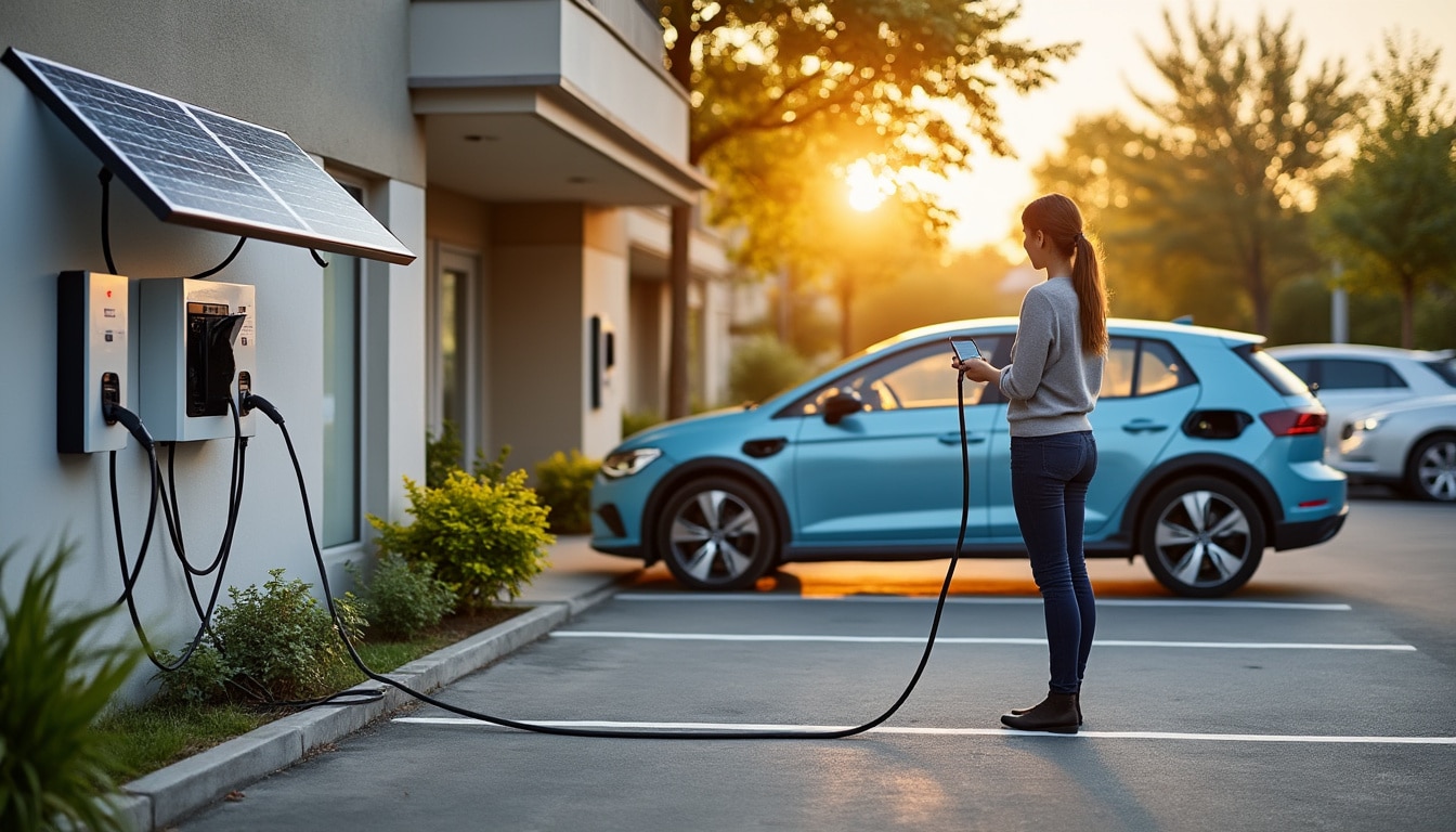 Illustration: Comprendre les bornes de recharge alimentées par l’énergie solaire