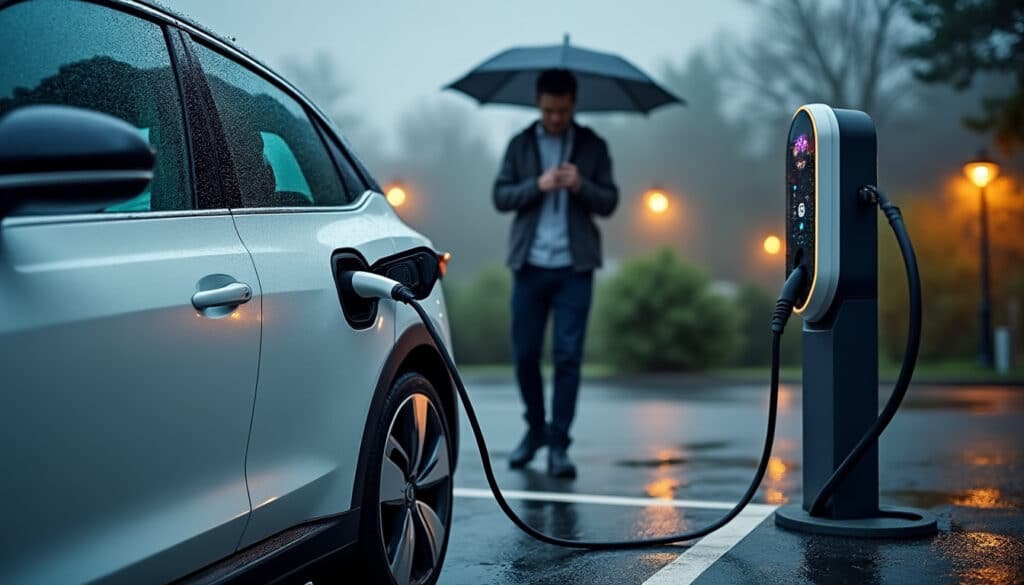 Peut-on recharger une voiture électrique sous la pluie en toute sécurité ?